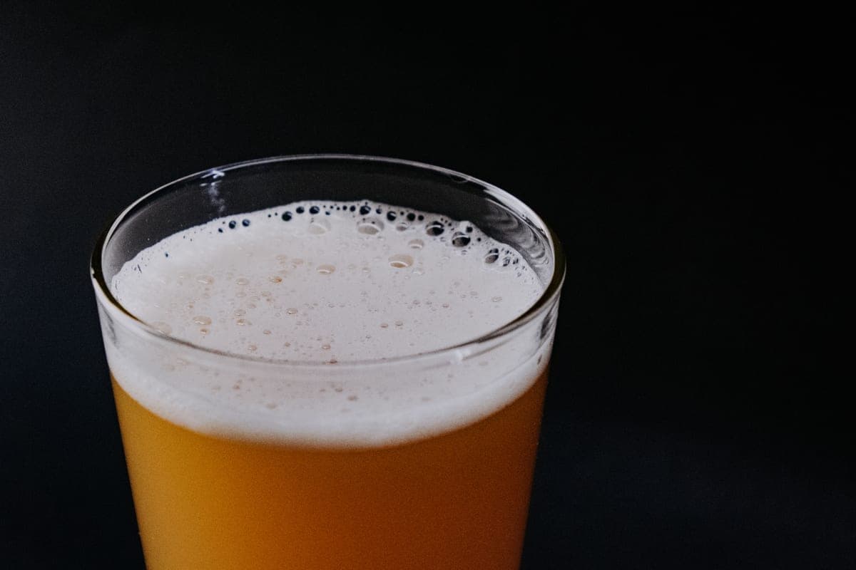 Krausen foam on fermenting beer