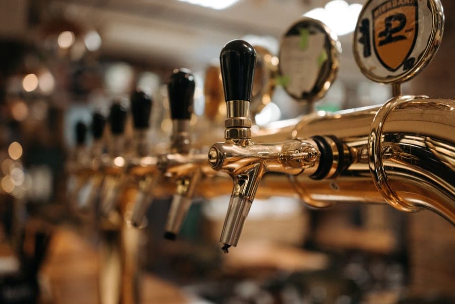 Stainless kegerator with a chrome tap tower
